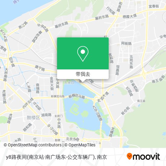 y8路夜间(南京站·南广场东-公交车辆厂)地图