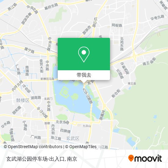 玄武湖公园停车场-出入口地图