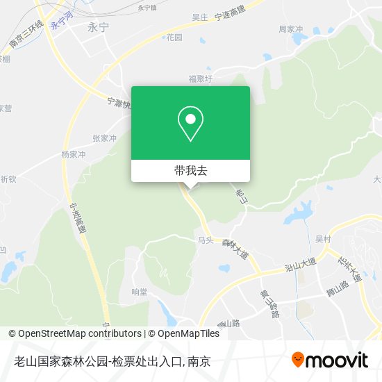 老山国家森林公园-检票处出入口地图