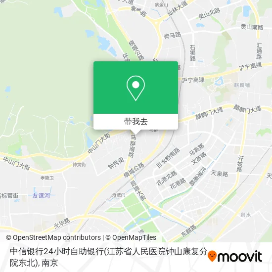 中信银行24小时自助银行(江苏省人民医院钟山康复分院东北)地图