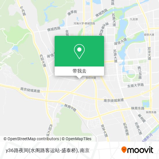 y36路夜间(水阁路客运站-盛泰桥)地图