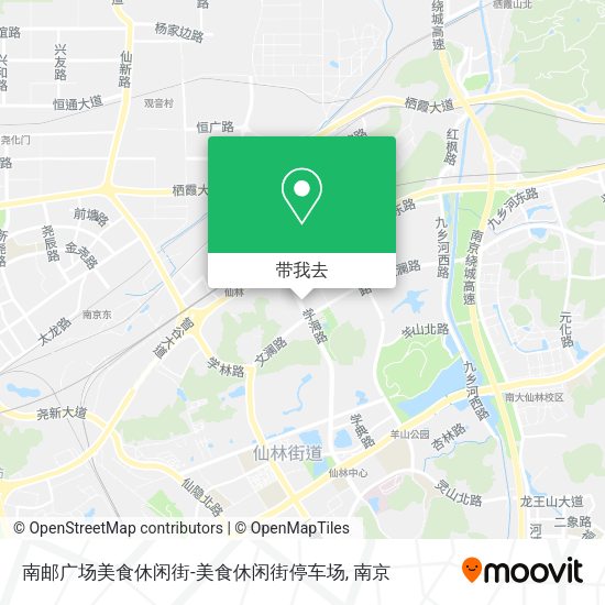 南邮广场美食休闲街-美食休闲街停车场地图