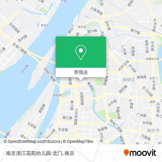 南京清江花苑幼儿园-北门地图