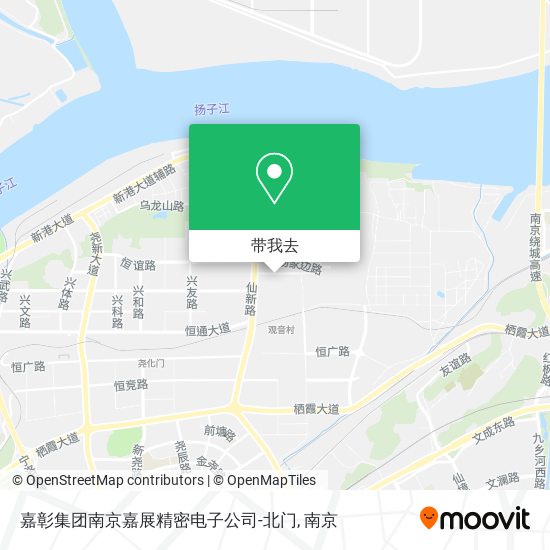 嘉彰集团南京嘉展精密电子公司-北门地图