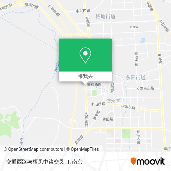 交通西路与栖凤中路交叉口地图