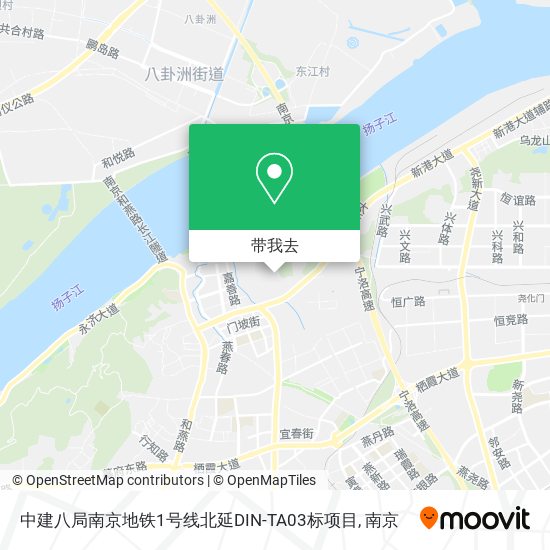 中建八局南京地铁1号线北延DIN-TA03标项目地图