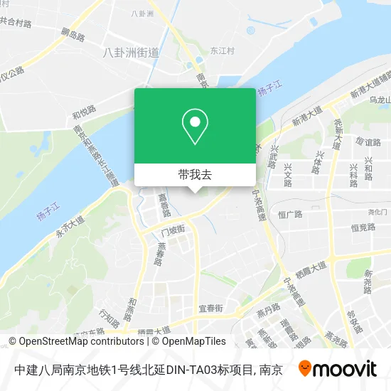 中建八局南京地铁1号线北延DIN-TA03标项目地图