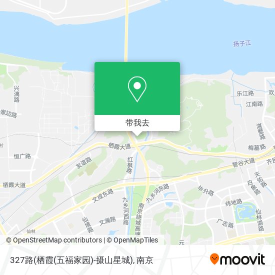 327路(栖霞(五福家园)-摄山星城)地图