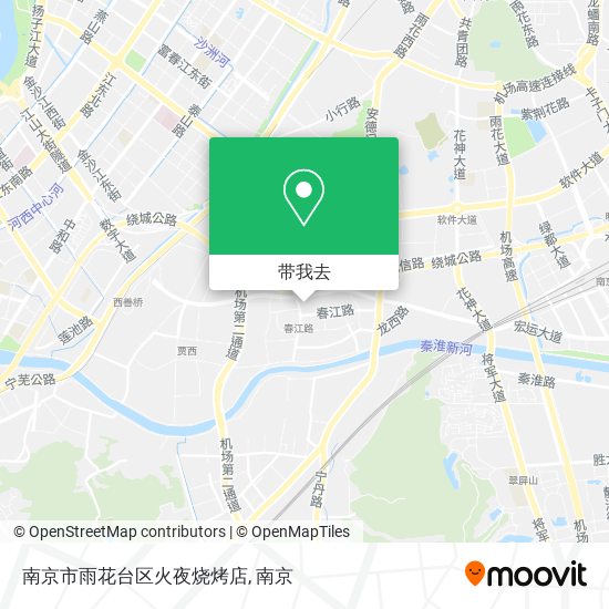 南京市雨花台区火夜烧烤店地图