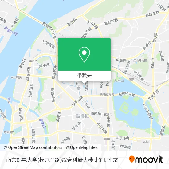 南京邮电大学(模范马路)综合科研大楼-北门地图