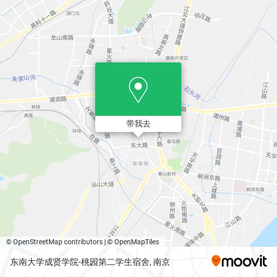 东南大学成贤学院-桃园第二学生宿舍地图
