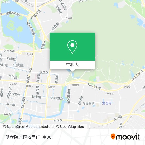明孝陵景区-2号门地图