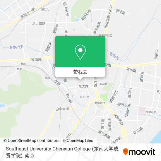 Southeast University Chenxian College (东南大学成贤学院)地图
