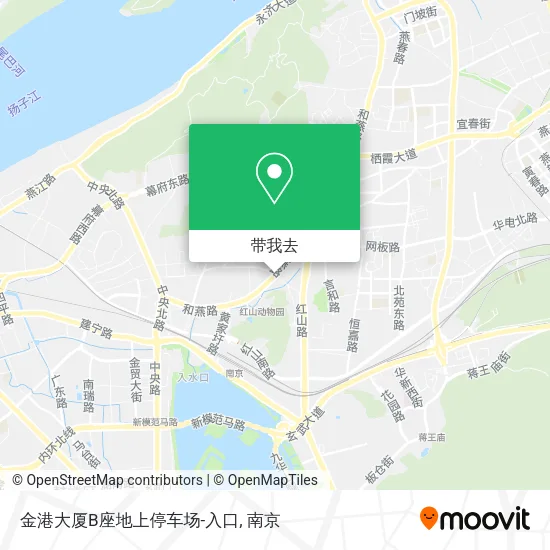 金港大厦B座地上停车场-入口地图