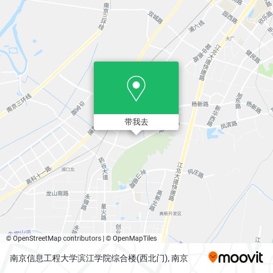 南京信息工程大学滨江学院综合楼(西北门)地图