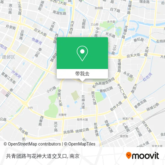 共青团路与花神大道交叉口地图