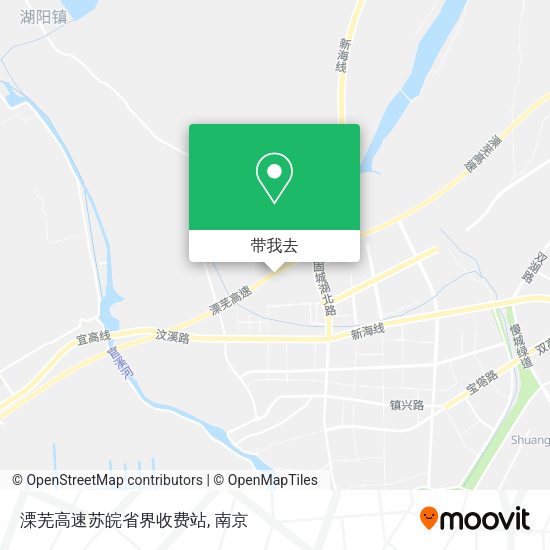 溧芜高速苏皖省界收费站地图