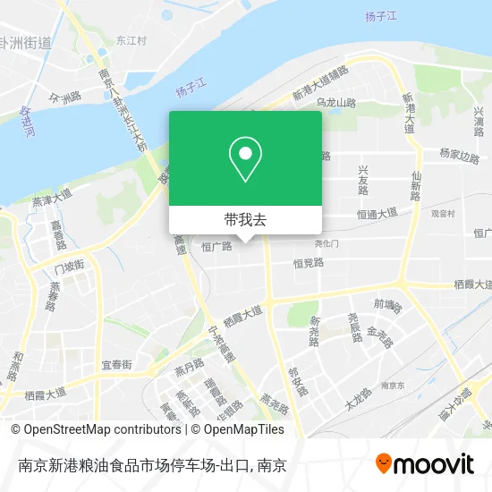 南京新港粮油食品市场停车场-出口地图
