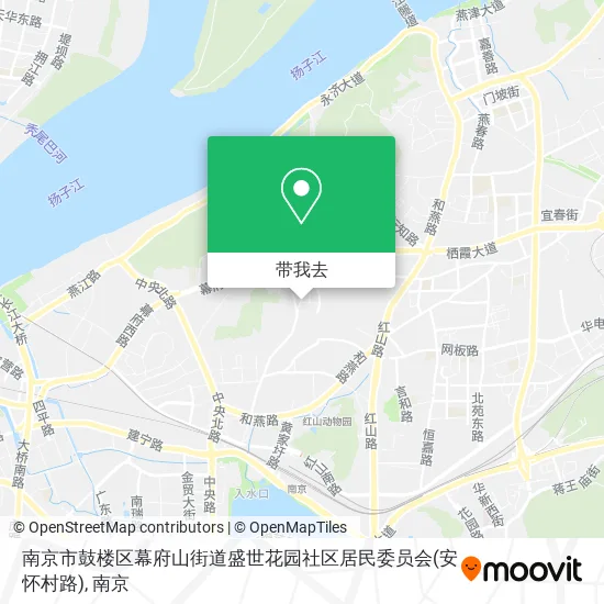 南京市鼓楼区幕府山街道盛世花园社区居民委员会(安怀村路)地图