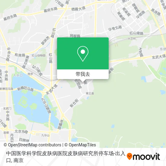 中国医学科学院皮肤病医院皮肤病研究所停车场-出入口地图