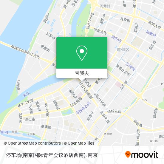 停车场(南京国际青年会议酒店西南)地图