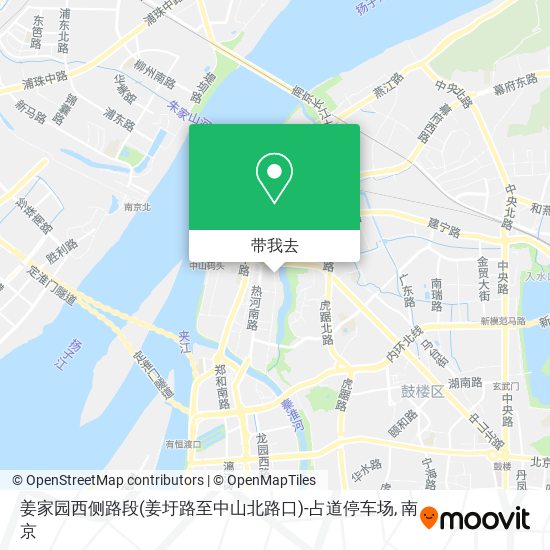 姜家园西侧路段(姜圩路至中山北路口)-占道停车场地图