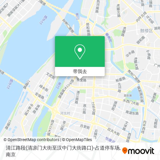 清江路段(清凉门大街至汉中门大街路口)-占道停车场地图