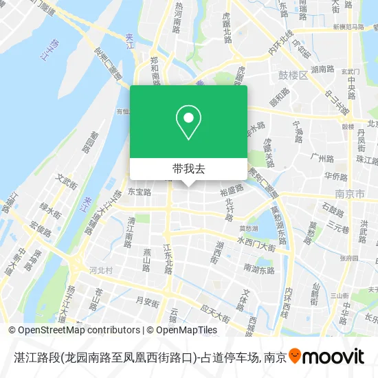 湛江路段(龙园南路至凤凰西街路口)-占道停车场地图