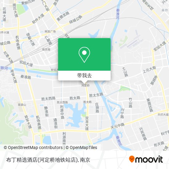 布丁精选酒店(河定桥地铁站店)地图