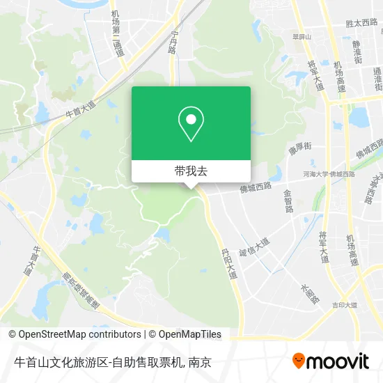 牛首山文化旅游区-自助售取票机地图