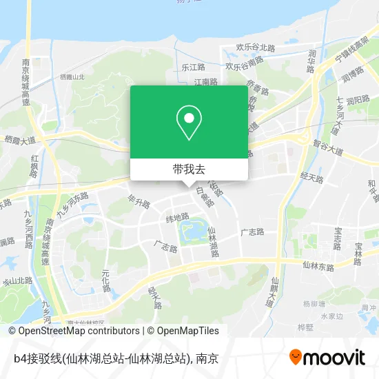 b4接驳线(仙林湖总站-仙林湖总站)地图