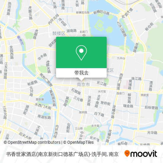 书香世家酒店(南京新街口德基广场店)-洗手间地图