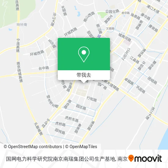 国网电力科学研究院南京南瑞集团公司生产基地地图