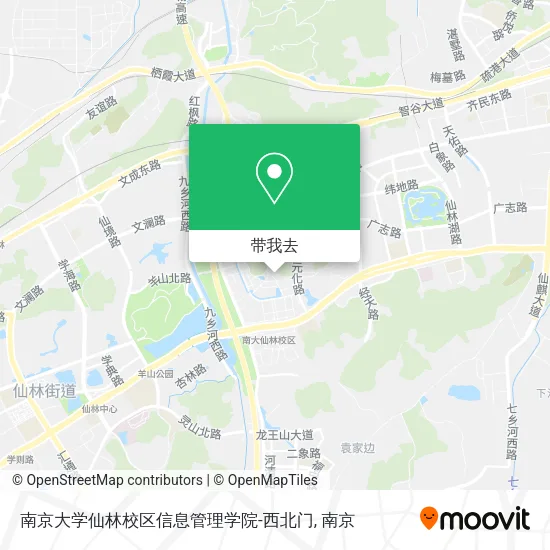 南京大学仙林校区信息管理学院-西北门地图