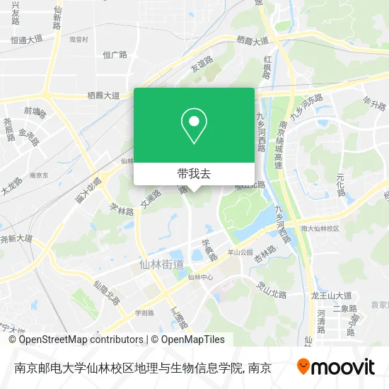 南京邮电大学仙林校区地理与生物信息学院地图