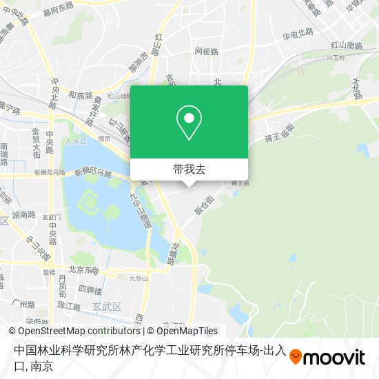 中国林业科学研究所林产化学工业研究所停车场-出入口地图