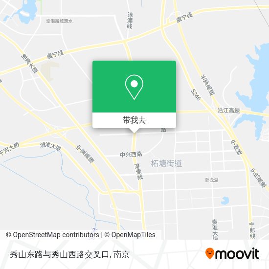 秀山东路与秀山西路交叉口地图