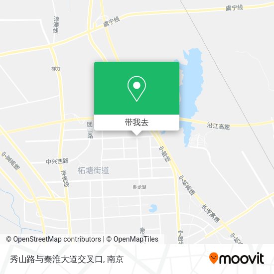 秀山路与秦淮大道交叉口地图