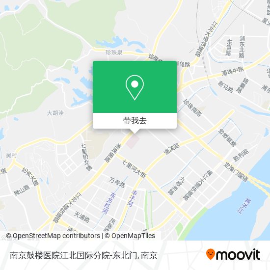 南京鼓楼医院江北国际分院-东北门地图