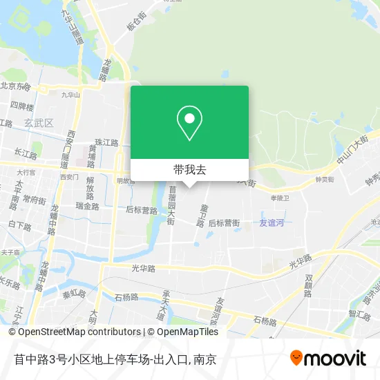 苜中路3号小区地上停车场-出入口地图