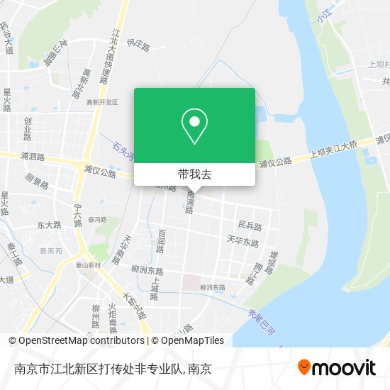 南京市江北新区打传处非专业队地图