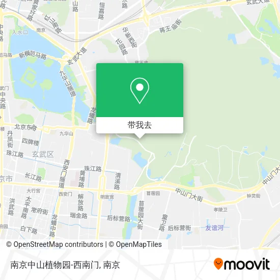 南京中山植物园-西南门地图