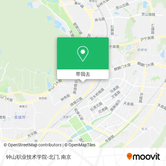 钟山职业技术学院-北门地图
