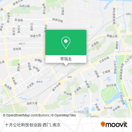 十月公社科技创业园-西门地图