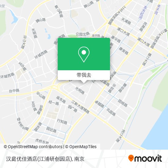 汉庭优佳酒店(江浦研创园店)地图