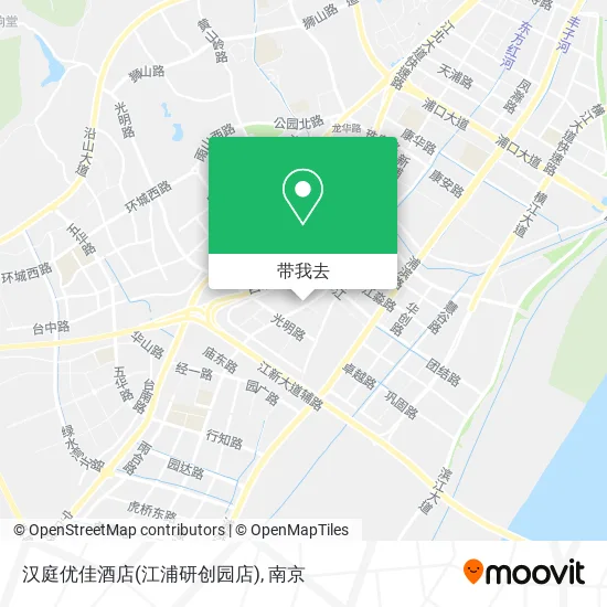 汉庭优佳酒店(江浦研创园店)地图