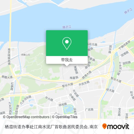 栖霞街道办事处江南水泥厂首歌曲居民委员会地图