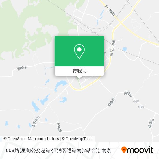 608路(星甸公交总站-江浦客运站南(2站台))地图