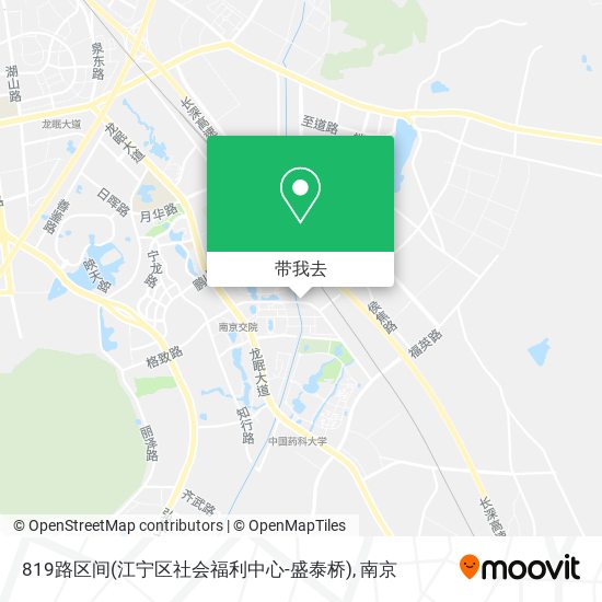 819路区间(江宁区社会福利中心-盛泰桥)地图