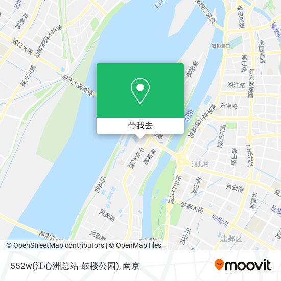 552w(江心洲总站-鼓楼公园)地图